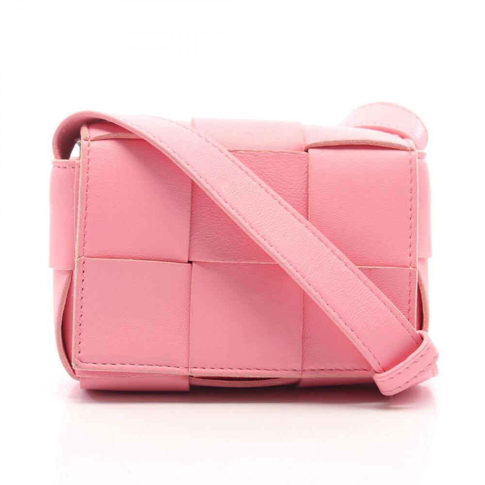 Bottega Veneta CANDY Cassette Mini Handbag Shoulder Bag Leather Women's Pink